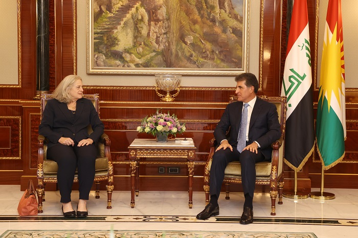 نێچیرڤان بارزانی سه‌رۆكى هه‌رێمى كوردستان و باڵیۆزى ئه‌مریكا كۆبوونه‌وه‌‏