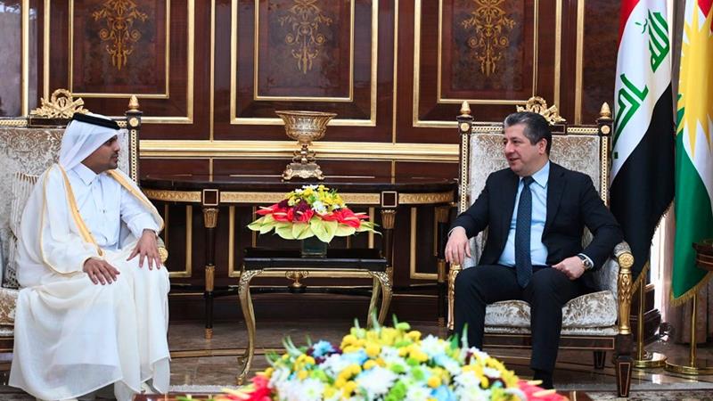 مەسرور بارزانی پێشوازی لە کونسوڵی‌ گشتیی‌ قه‌ته‌ر له‌ هه‌رێمی‌ كوردستان کرد