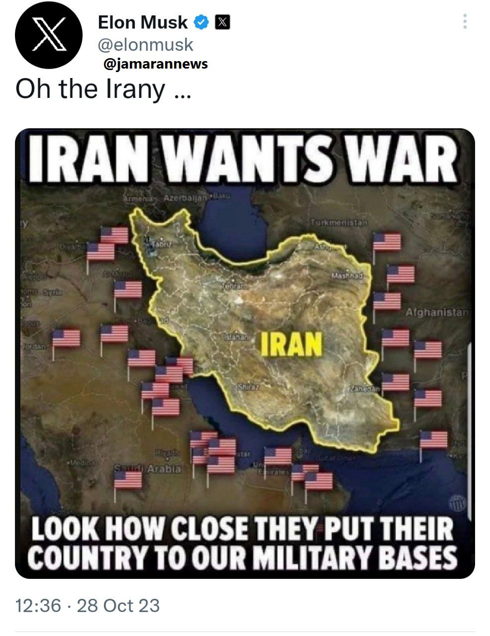 تانە و تەشەری دەوڵەمەندترین پیاوی جیهان بۆ هەڕەشەکانی ووڵاتەکەی ئەمریکا لە دژی ئێران