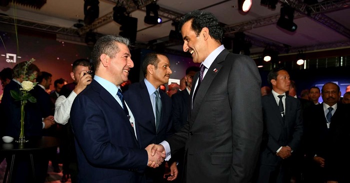 مەسروور بارزانی سەرۆکی حکوومەتی هەرێمی کوردستان لەگەڵ میری قەتەر کۆبوەوە