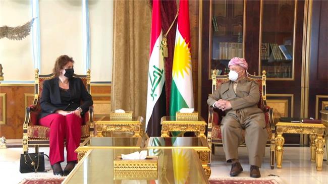 سەرۆک بارزانی پێشوازی لە بەرپرسی نووسینگەی پەیوەندییەکانی یەکێتی ئەورووپا لە ھەرێمی کوردستان دەکات‪