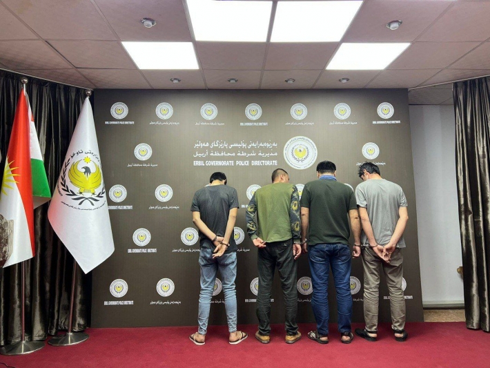 چوار بەکارهێنەری ماددەی هۆشبەر لە هەولێر دەستگیر کران