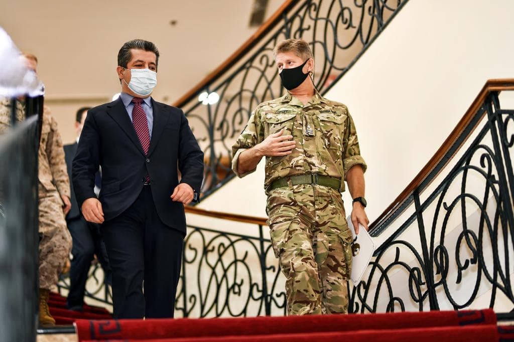 مەسروور بارزانی و شاندێکی هێزەکانی هاوپەیمانان باس لە بەردەوامی راهێنان بە پێشمەرگە دەکەن