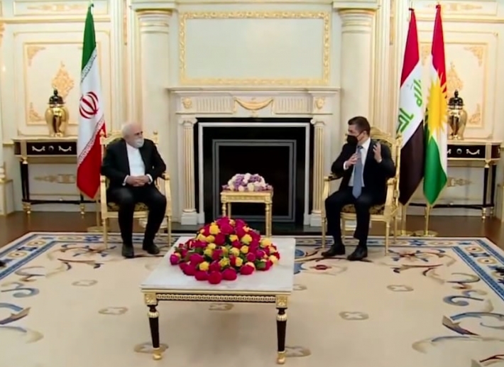 مەسروور بارزانی پێشوازی لە وەزیری دەرەوەی ئێرانی کرد