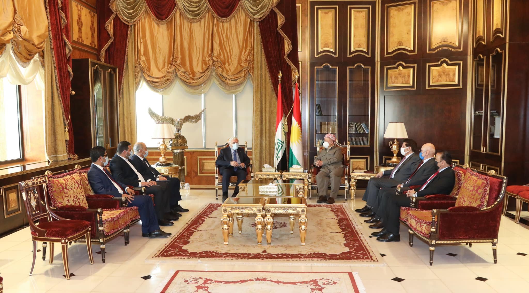 سەرۆک بارزانی و سکرتێری حیزبی شیوعیی عێراق دوایین پێشهاتەکان تاوتوێ دەکەن