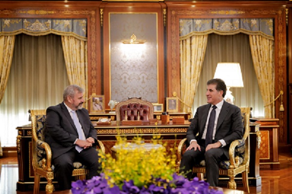 سەرۆكی هەرێمی كوردستان پێشوازی لە باڵیۆزی نوێی یەكیتی ئەورووپا کرد