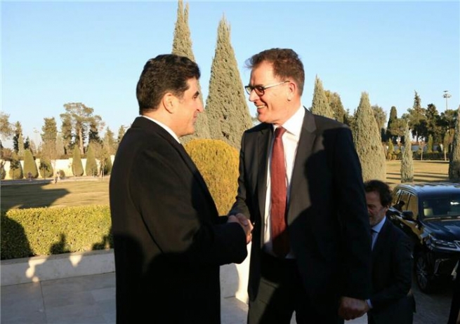 کۆبوونەوەی نێچیرڤان بارزانی و شاندێکی باڵای ئەڵمانیا لە هەولێر