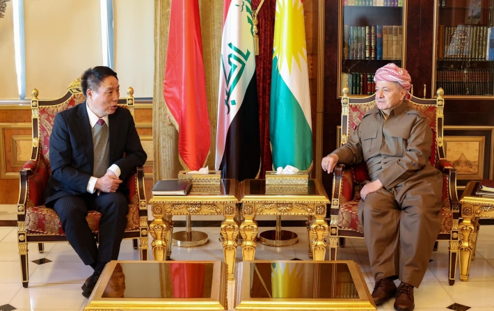 سەرۆک بارزانی پێشوازی لە شاندێکی باڵای حزبی شیوعیی چین کرد