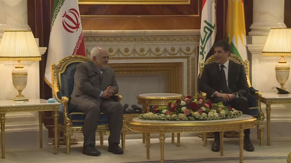 سەرۆكی هه‌رێمی كوردستان، پێشوازی له‌ وه‌زیری ده‌ره‌وه‌ی كۆماری ئیسلامی ئێران و شاندی یاوه‌ری كرد