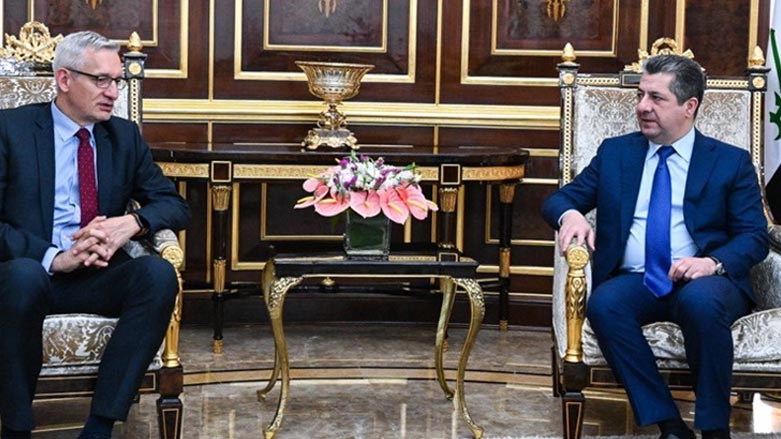 سەرۆکی حکومەتی هەرێمی کوردستان پێشێوازی لە باڵیۆزی ئەڵمانیا لە عێراق کرد