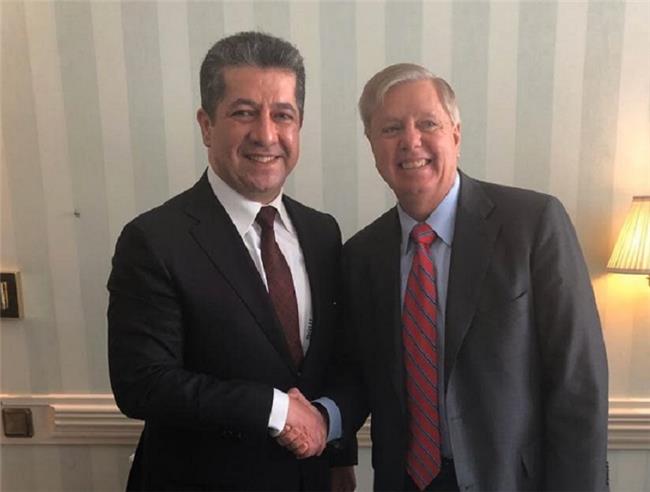 سەرۆکی حکومەتی هەرێمی کوردستان لە گەڵ شاندێکی کۆنگرێسی ئەمریکا دەکات