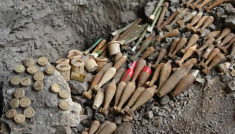 ژمارەیەك تەقەمەنی و مینی چێنراو لەسنوری چۆمان لەناو بران