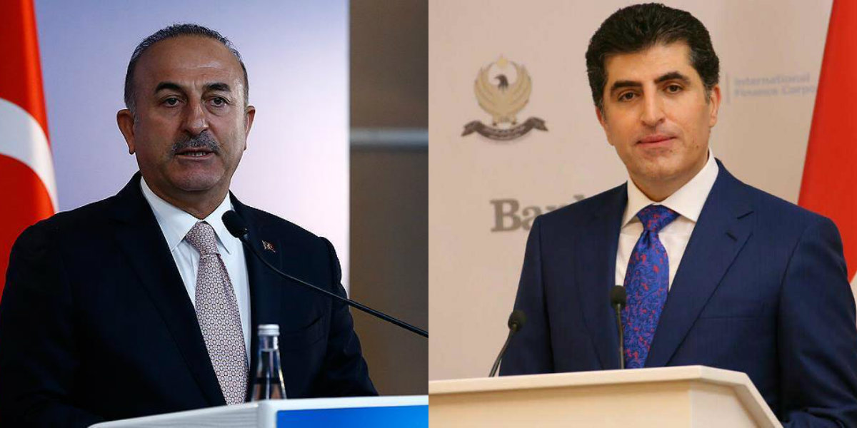 پەیوەندی تەلەفۆنی نێچیرڤان بارزانی و چاووش ئۆغلۆ سەبارەت بە دۆخی شیلادزێ