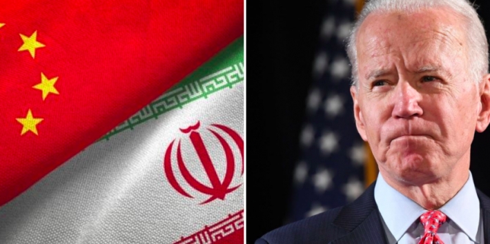 سەرۆکی ئەمریکا نیگەرانی خۆی لە ڕێکەوتنی ئێران و چین دەربڕی