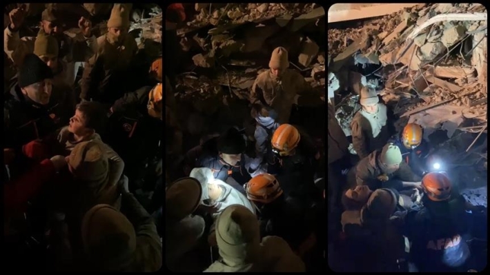 دوای 64 کاتژمێر لە بوومەلەرزەکە چوار منداڵی یه‌ك خێزان له‌ژێر داروپەردوودا رزگارکران