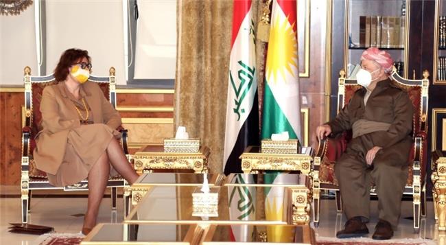 سەرۆک بارزانی و سەرۆکی نووسینگەی ھەماھەنگی یەکێتی ئەورووپا دۆخی سیاسی عێراق تاوتوێ دەکەن