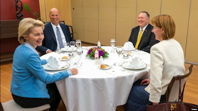 چاوپێکەوتنی پۆمپێئۆ لەگەڵ بەرپرسی نوێی کۆمیسیۆنی ئەورووپا لە برووکسێل