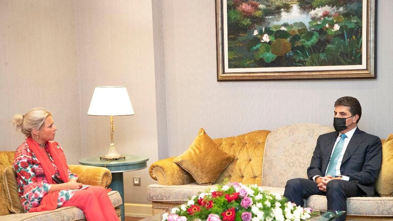 نێچیرڤان بارزانى و جینین پلاسخارت دۆخى عێراق تاوتوێ ده‌كه‌ن