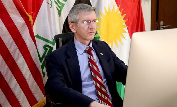 کۆنسۆڵی ئەمریکا لە هەولێر  :  ئەمریکا ڕۆڵی خۆی بۆ نزیکبوونەی پارتی و یەکیتی بەردەوام دەکات