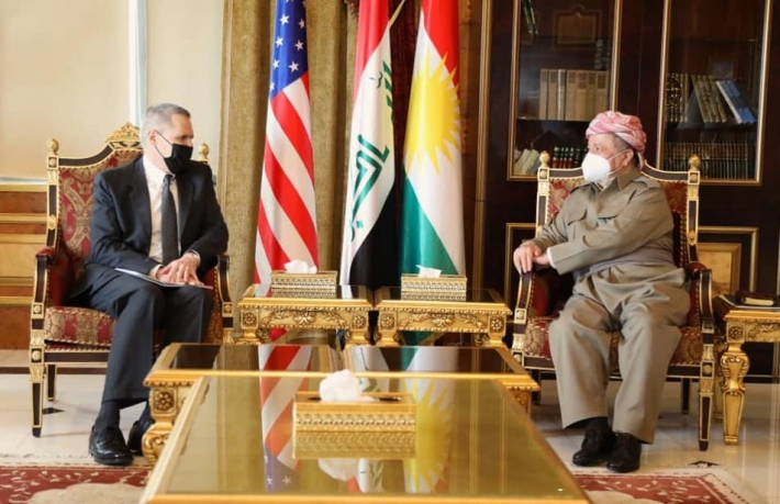 سەرۆک بارزانی و باڵیۆزی ئەمەریکا گفتوگۆ لەبارەی پێکھێنانی حکوومەتی نوێی عێراق دەکەن