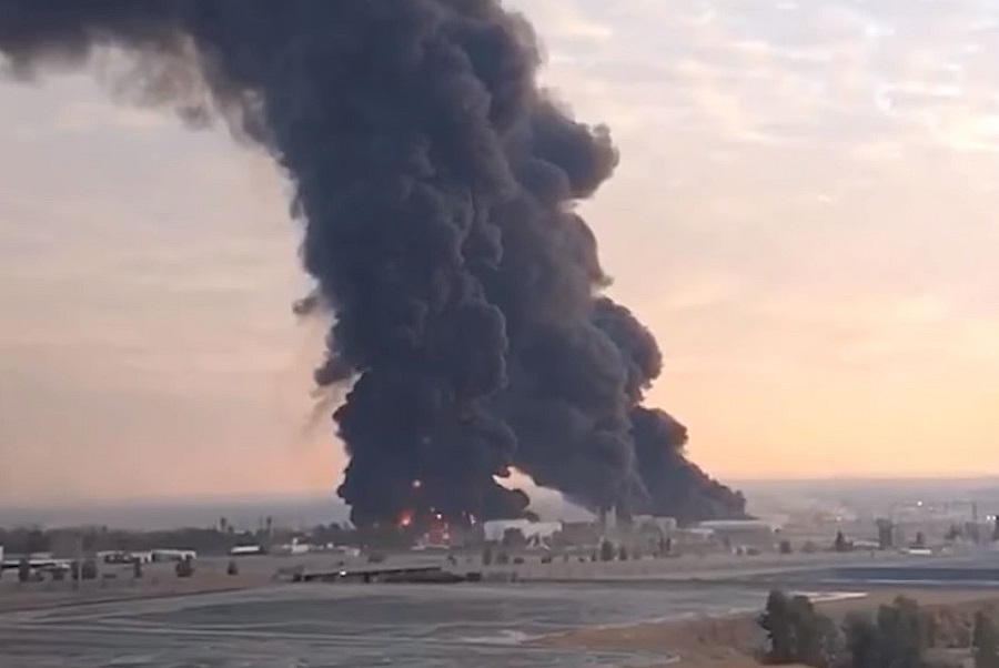 پاڵاوگەیەکی نەوت لە نزیک هەولێر گڕی گرت