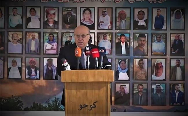 ووتاری نێچیرڤان بارزانی سەرۆکی هەرێمی کوردستان سەبارەت بە ڕێوڕەسمی بەخاکسپاردنی ڕوفاتی قوربانیانی گوندی کۆچۆ