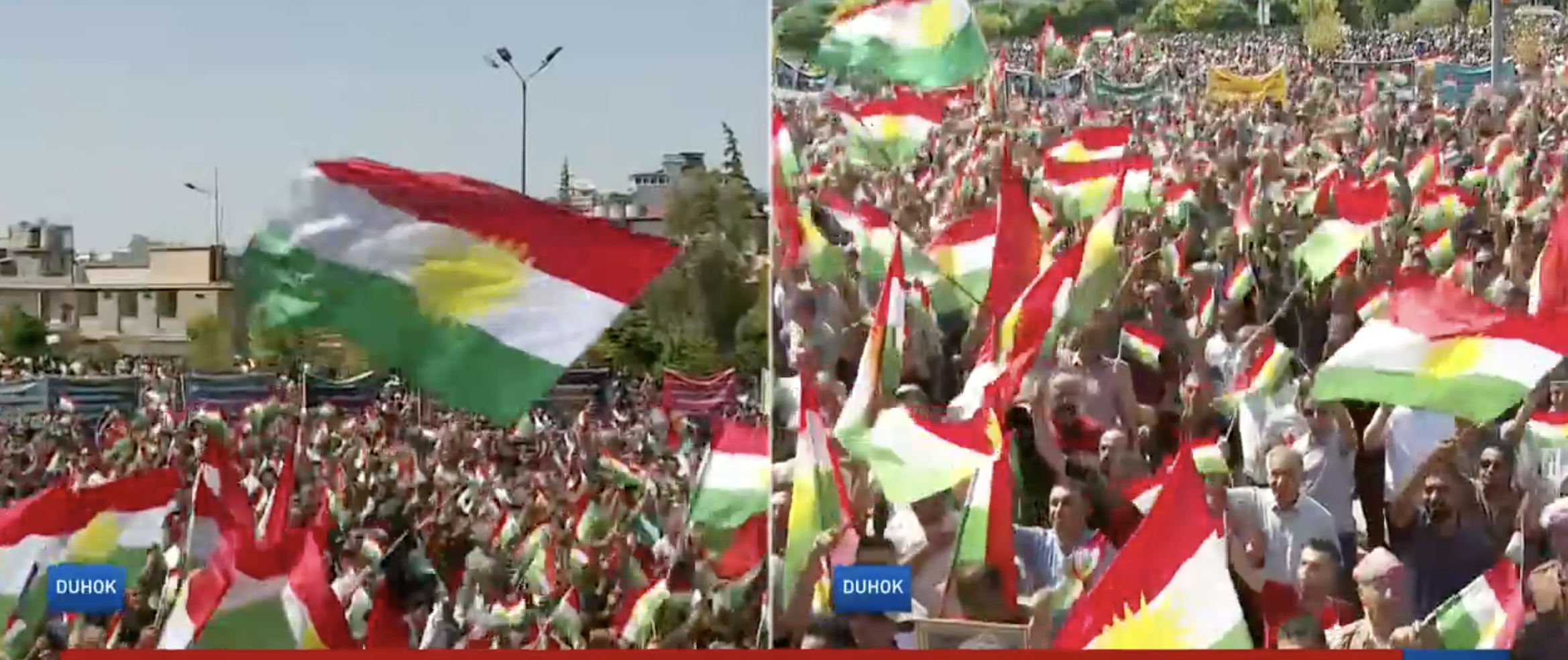 لە دهۆك دژی حکوومەتی ناوەندی خۆپیشاندانە