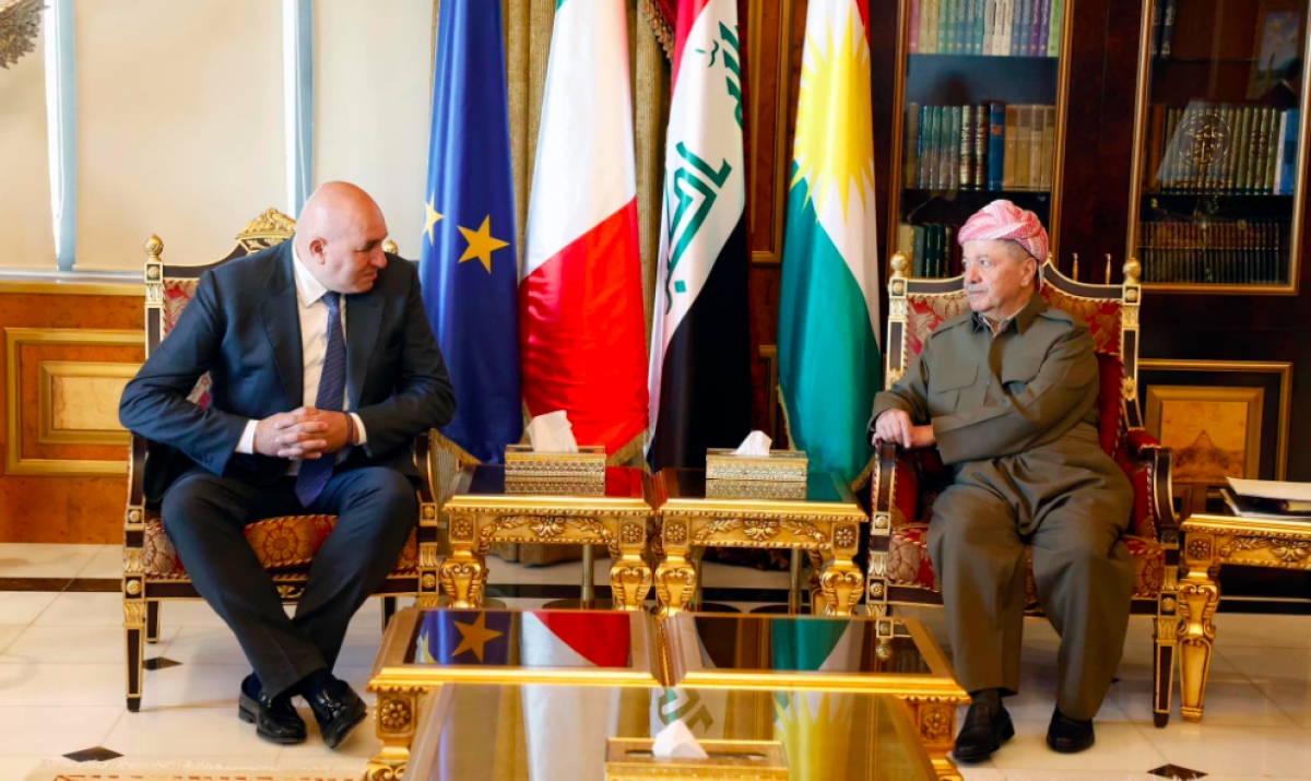 سەرۆك بارزانی پێشوازی لە وەزیری بەرگریی ئیتاڵیا کرد