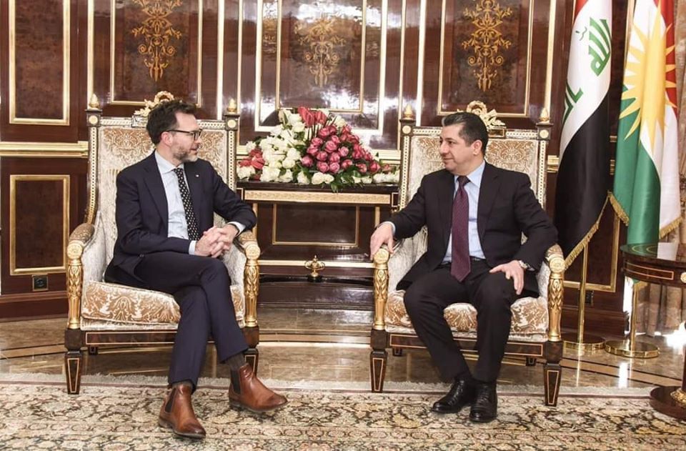 پێشوازی سەرۆکوەزیرانی هەرێمی کوردستان لە باڵیۆزی نوێی کەنەدا