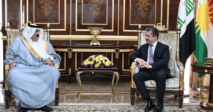 مەسروور بارزانی سەرۆکی حکوومەت پێشوازی کرد لە شێخ مانع حمێدی دەهام