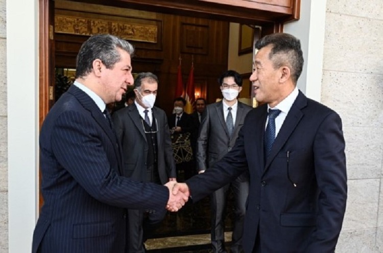 سەرۆکی حکوومەتی هەرێمی کوردستان پێشوازی لە کونسووڵی گشتی چین کرد