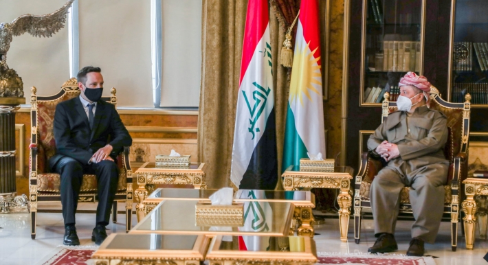 پێشوازی سەرۆك بارزانی لە وەزیری دەوڵەتیی هەنگاریا بۆ كاروباری كریستیانەكان