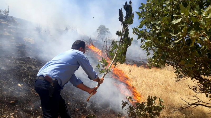 لەکاتی کۆنترۆڵی ئاگردا دوو کارمەندی بەرگری شارستانی سووتان