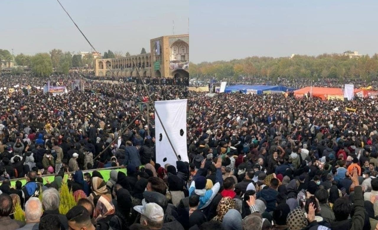 بەپەلە    ...    +  ڤیدیۆ   ...   پاریزگای ئێسفەهان بە شێوەی میلیۆنی و سەرتاسەری ڕاپەڕی