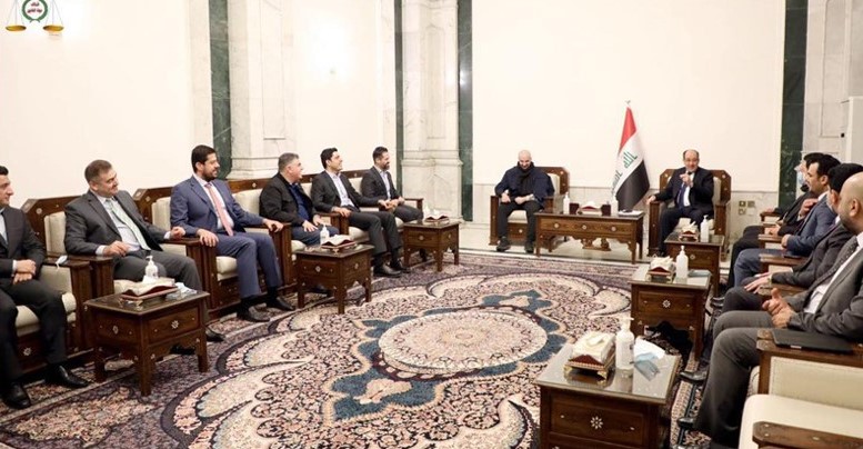 شاندی یەکیتی بە سەرۆکایەتی پاڤڵ تاڵەبانی لەگەڵ نووری مالکی کۆبوونەوە