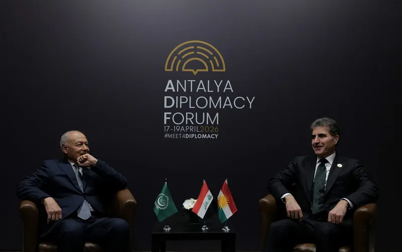 سەرۆکی ھەرێمی کوردستان و سکرتێری گشتی کۆمکاری عەرەبی کۆبوونەوە