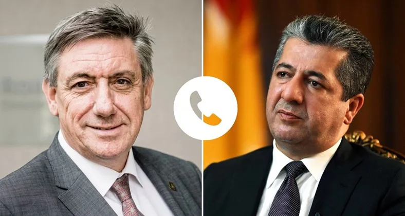 سەرۆکی حکوومەت و جێگری سەرۆکوەزیرانی بەلجیکا پەیوەندییەکی تەلەفۆنی یان ئەنجام دا
