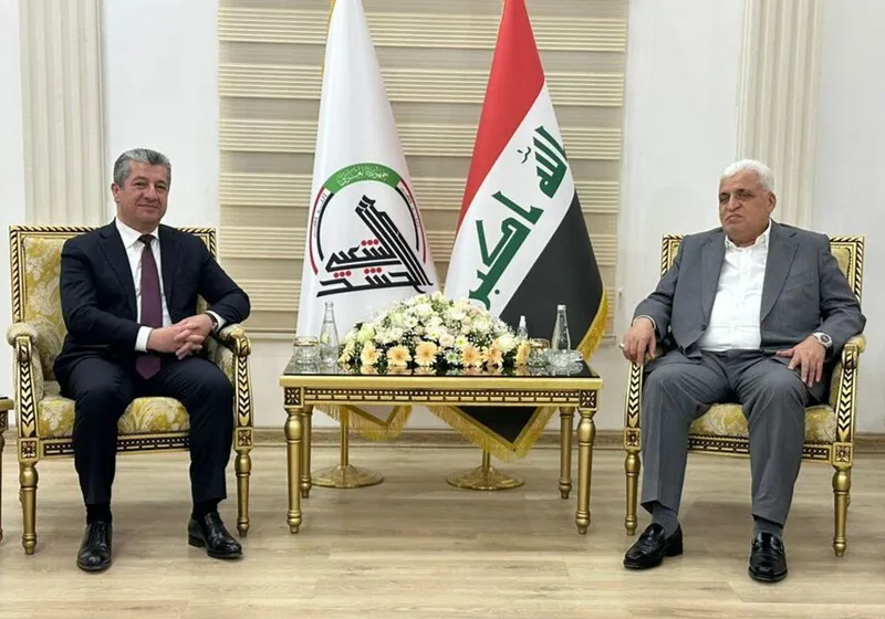 مەسروور بارزانی لەگەڵ سەرۆکی دەستەی حەشدی شەعبی کۆبووەوە