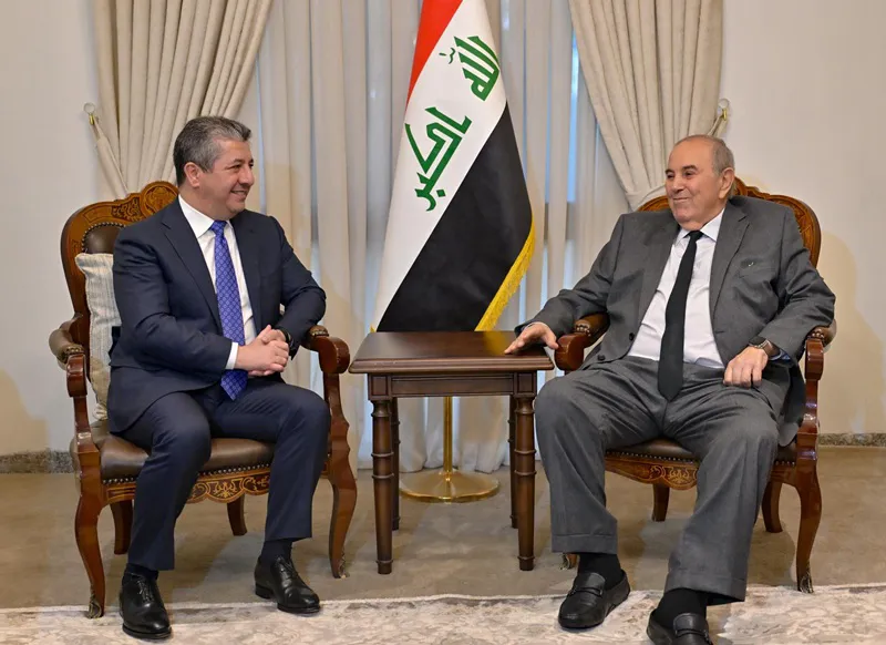 مەسروور بارزانی لەگەڵ سەرۆکوەزیرانی پێشووتری عێراق ئەیاد عەللاوی کۆبووەوە