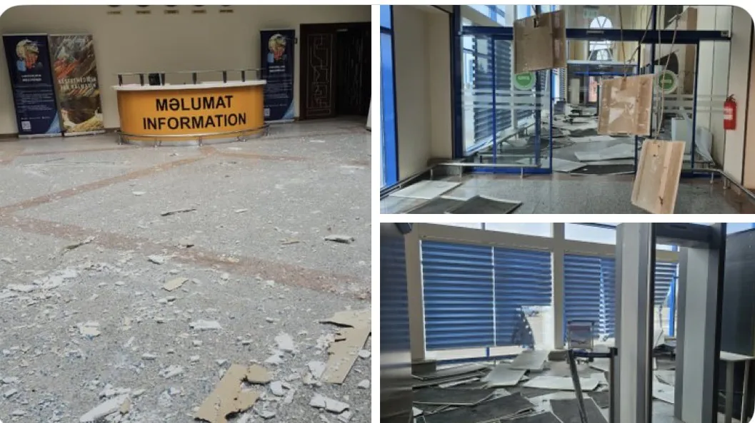 Nahçıvan Uluslararası Havalimanı, İHA ile vuruldu 