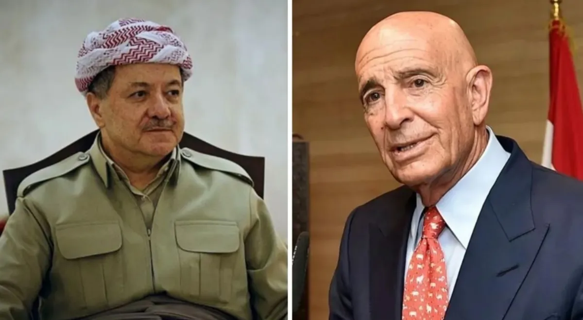 Serok Barzanî û Tom Barrack bi rêya telefonê axivîn