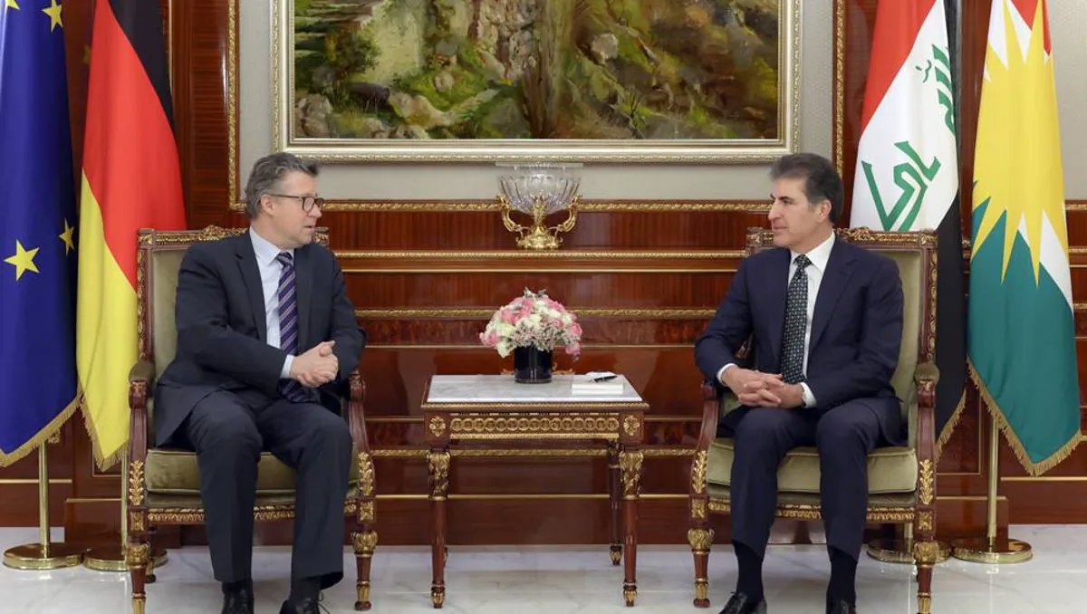 سەرۆکى هه‌رێمى كوردستان نێچیرڤان بارزانی په‌یامێكى پشتگیری له‌ ئاڵمانیاوه‌ پێده‌گات