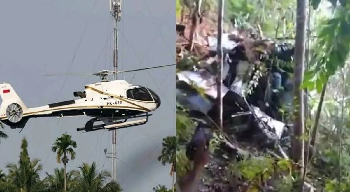 Li Endonezyayê helîkopterek ket: 8 mirî