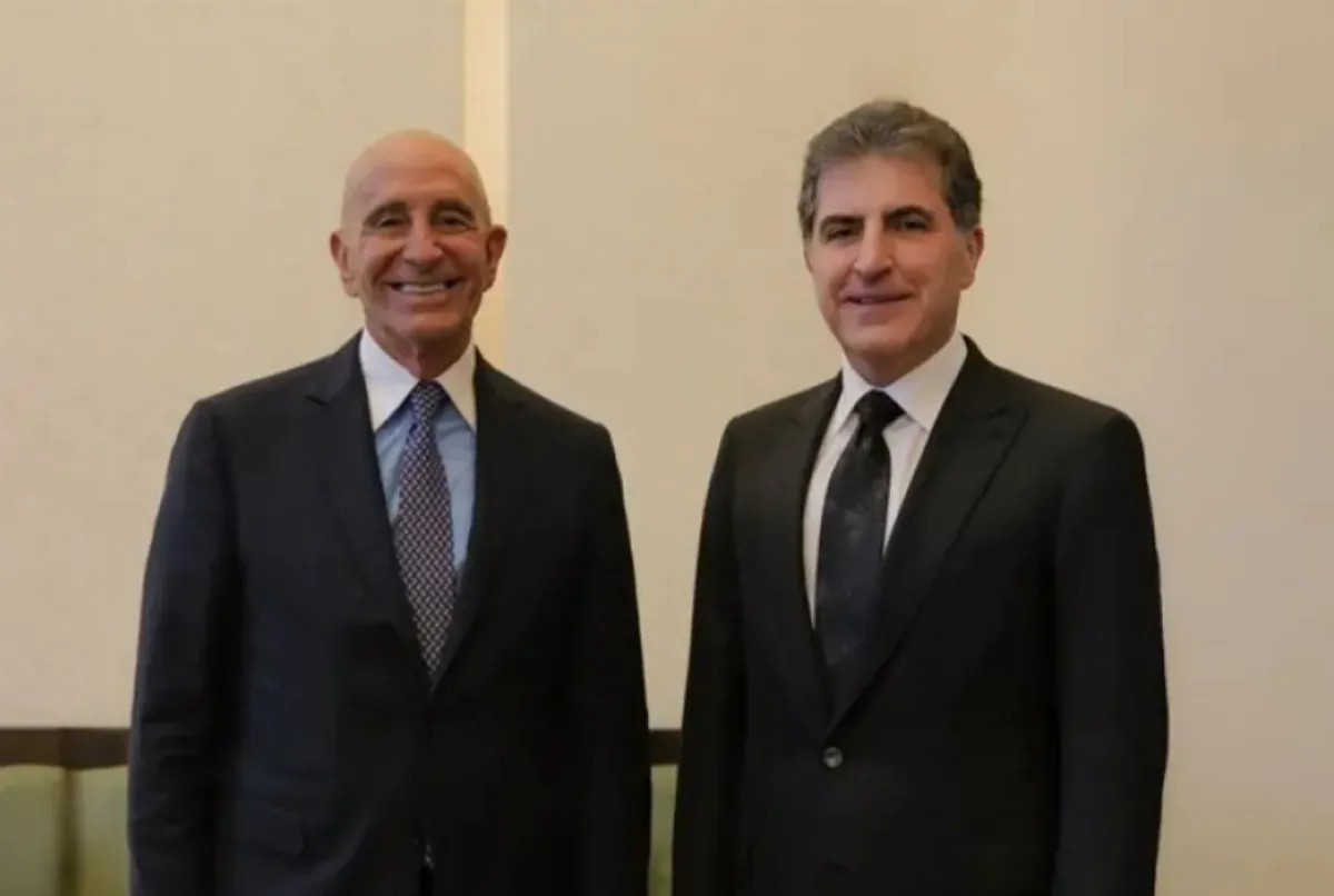 Nêçîrvan Barzanî û Tom Barrack civiyan