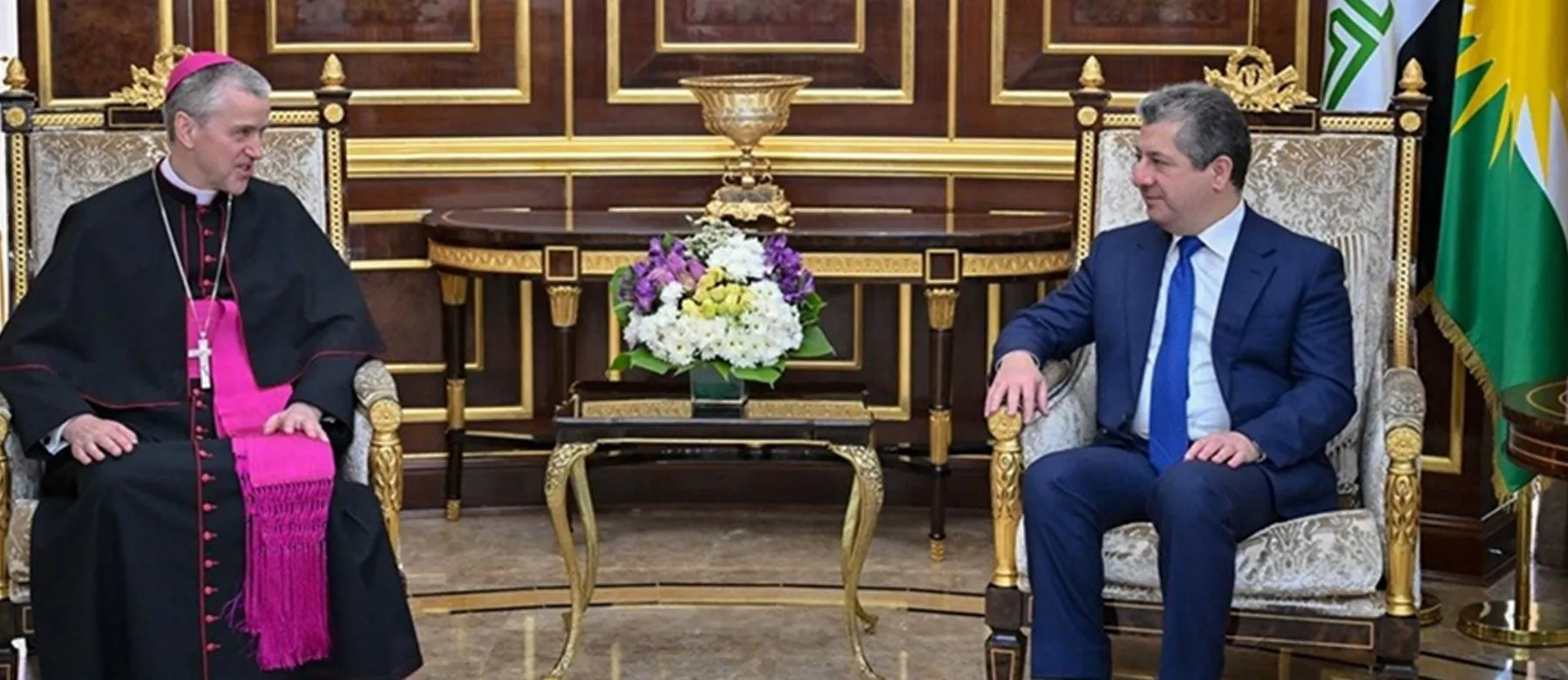 Mesrûr Barzanî pêşwazî li balyozê nû yê Vatîkanê kir