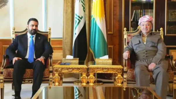 سەرۆك بارزانی پێشوازی لە سەرۆك وەزیرانی ڕاسپێردراوی عێراق کرد