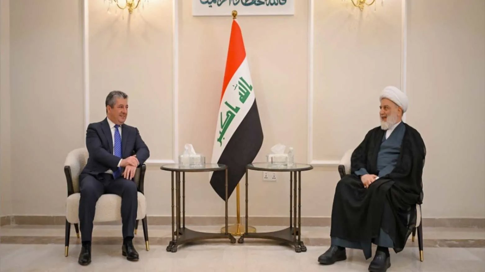 سەرۆکی حکوومەت لەگەڵ سەرۆکی ئەنجوومەنی باڵای ئیسلامی کۆبووەوە
