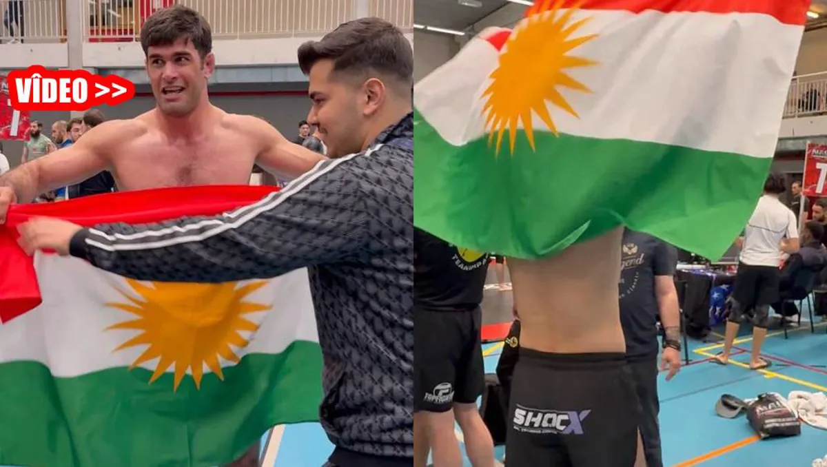 VÎDEO- Şampiyonê Kurd Kembera Zêrîn diyarî Kurdistanê kir