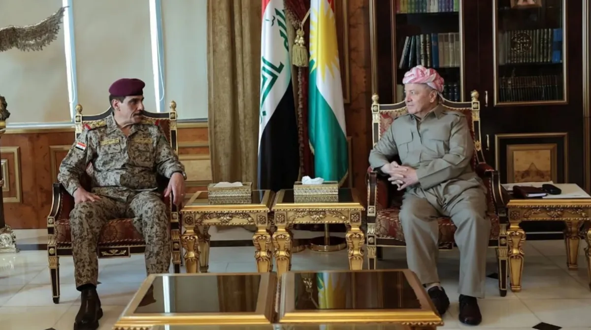 Serok Barzanî bi Serfermandarê Giştî yê Iraqê re civiya