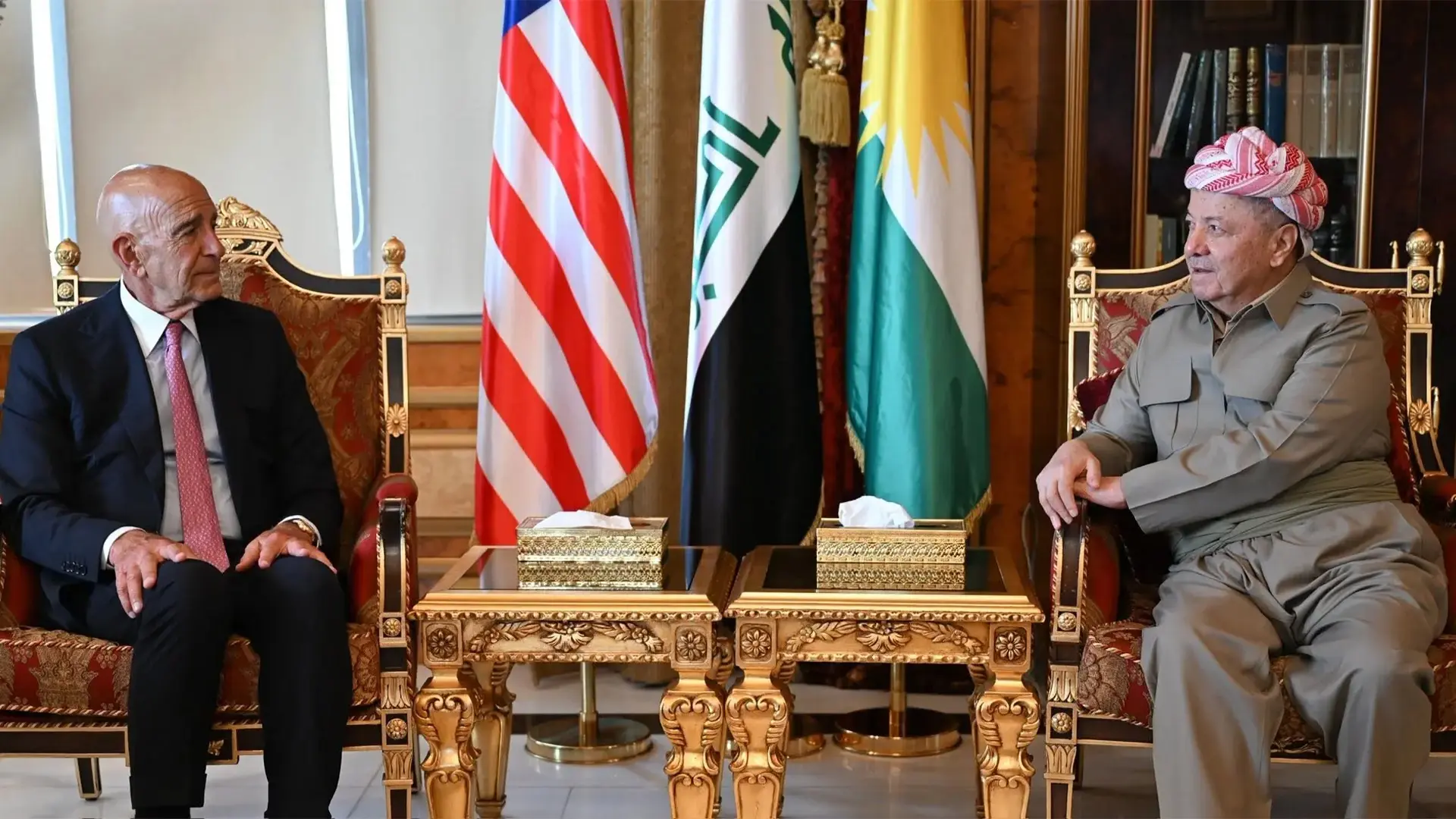 Mesud Barzani, Tom Barrack’ı Erbil’de kabul etti